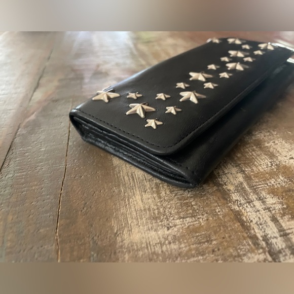 Jimmy Choo Black Wallet with Silver Stars - Picture 11 of 15